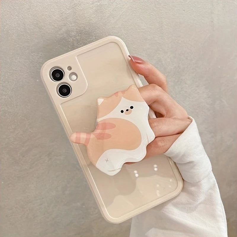 Adorable 3D Cat Acrylic Phone Grip 🐾✨ Cute Kitten Holder for iPhone & Samsung! 📱💖 - Pixie Quill