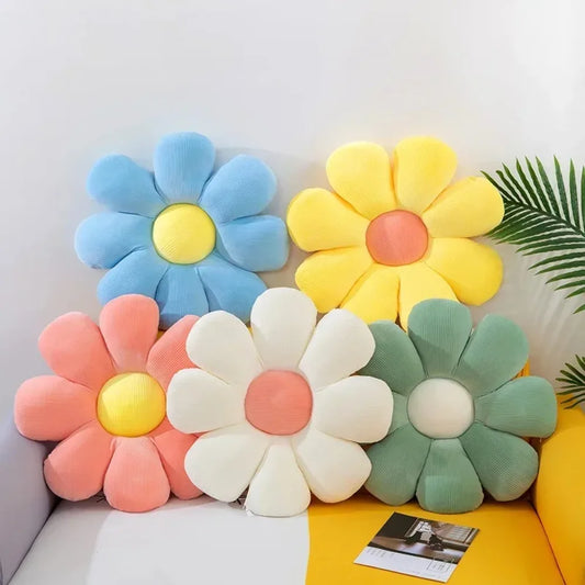 Daisy Dreamland Plush Pillow 🌼✨ Soft Flower Cushion for Kids & Home Decor 💖 - Pixie Quill