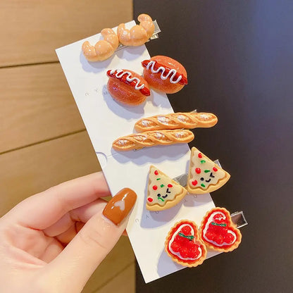 Kawaii Egg Tart Duckbill Clips 🐥🍰 | Adorable Simulated Food Hairpins for Kids & Girls 💖✨