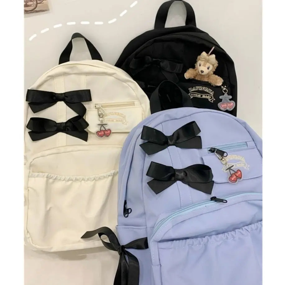 Kawaii Bow Backpack 🎀 | Adorable High-Capacity Bag for School Girls 🌸✨