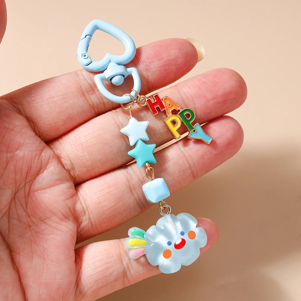 Charming Clouds Keychain Charm For Bags And Gifts With Resin Stars 🌟☁️