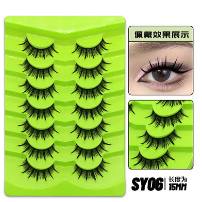 Manga Lashes 3D Natural Fluffy Cross Wispy Eyelashes 😺✨