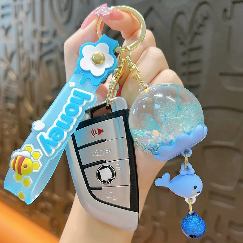 Charming Flower Power 🌼✨ Dreamy Chime Keychain for Sweet Souls! 💖🗝️ - Pixie Quill