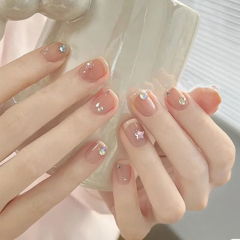 Cute Kawaii Bunny Press-On Nails 🐰✨ | 24 Pcs Full Coverage Acrylic Nail Art Set 🎨 | Reusable & Adorable Fake Nails with Tools! 💅🌸