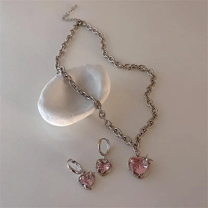 ✨ Kawaii Starry Zircon Pendant Necklace 🌟 | Cute Beaded Chain for Y2K Girls | Trendy Hip Hop Aesthetic Jewelry 🎀 | Perfect Gift for Moms & Besties! 💖