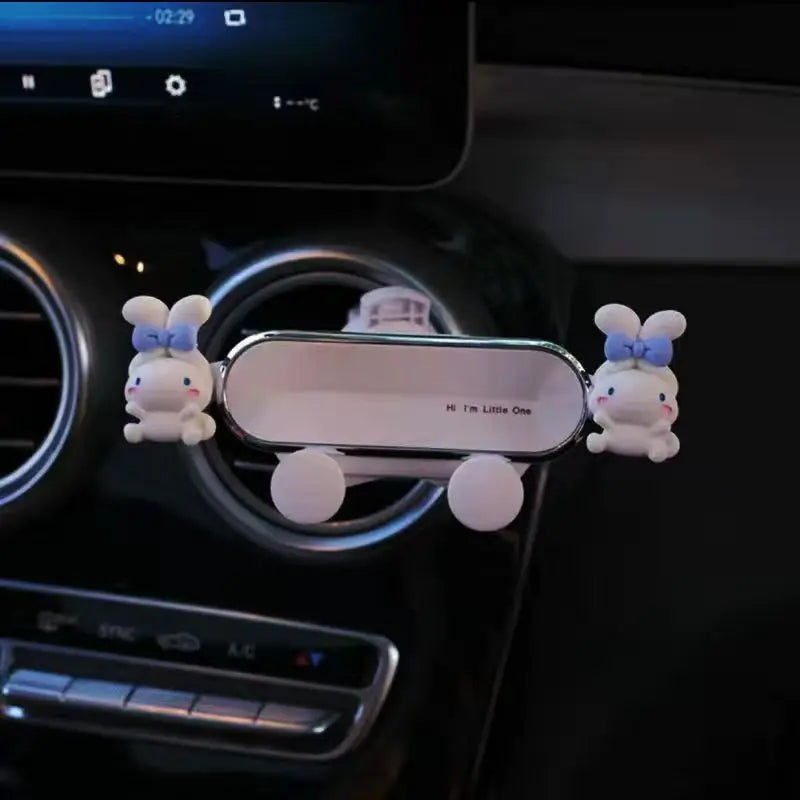 Kawaii Car Air Outlet Phone Holder 🐾✨ - Cute Cartoon Navigation Buddy & Multi-Functional Accessory!