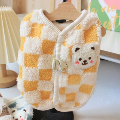 Plaid Snuggle Paws 🍂🐾 Cozy Winter Vest for Tiny Tails 🐶✨