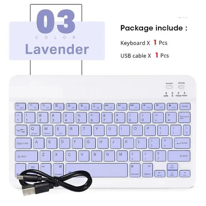 Cute & Compact 10-Inch Bluetooth Mouse & Spanish Keyboard Set for iPad & Tablets 🐾✨ Perfect for On-the-Go!