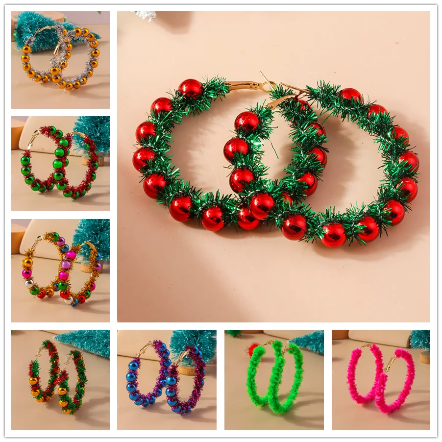 Whimsical Christmas Wreath Garland Earrings For Women Holiday Jewelry Gift 🎄