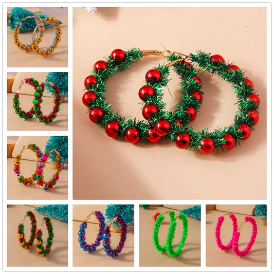 Whimsical Christmas Wreath Garland Earrings For Women Holiday Jewelry Gift 🎄