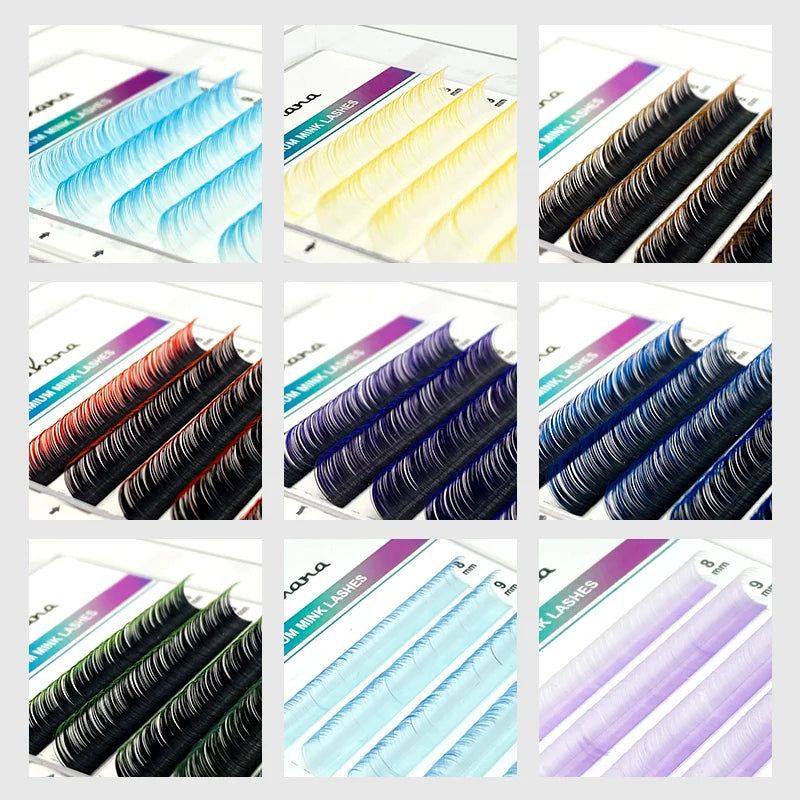 🌈 Kawaii Ombre Rainbow Faux Mink Eyelashes - Colorful Gradient Extensions! 🦄✨