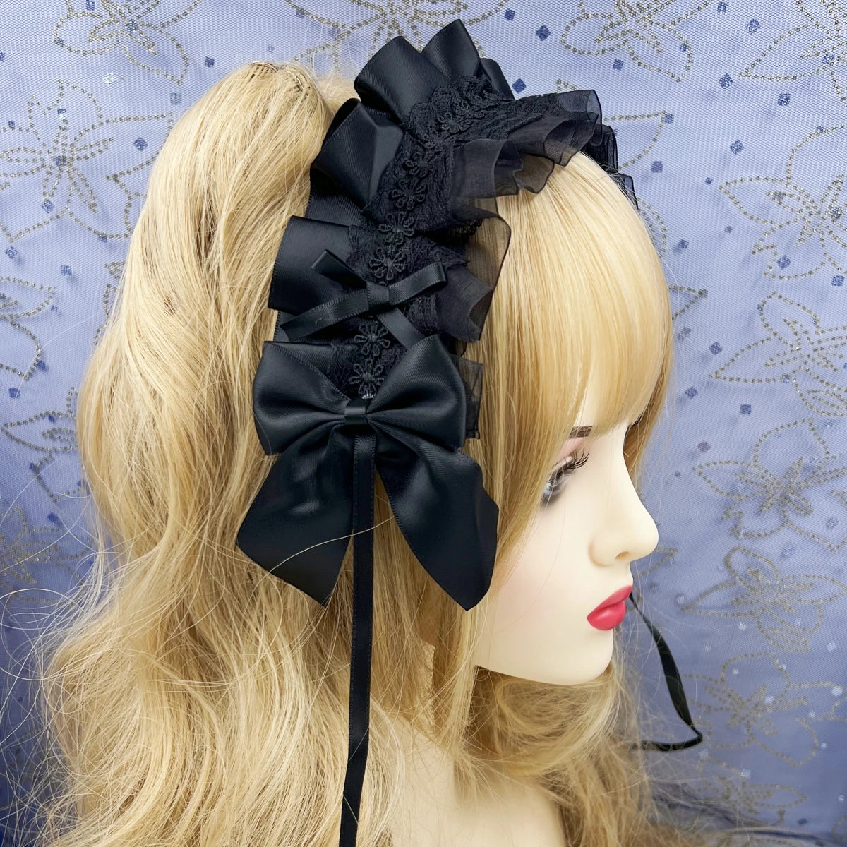 Cute Anime Maid Hair Hoop Headband Lolita Lace Flower Accessory Handmade 🎀🌸