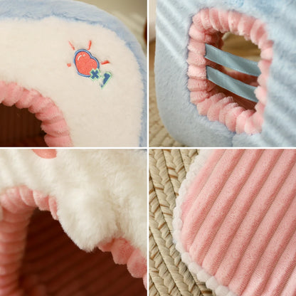 Kawaii Cozy Cat Cave 🐾 Plush Nest for Kittens & Small Dogs 🌟 Warm Pet Home