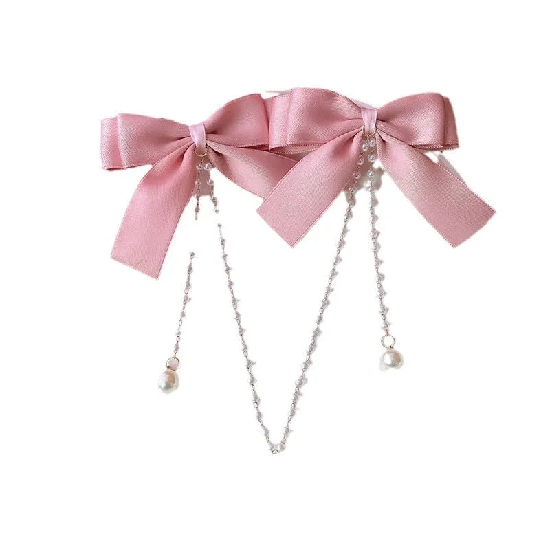 🌸 Sparkling Princess Pearl Bow Hair Clip 🌟 Adorable Hairpins for Girls! 🎀✨