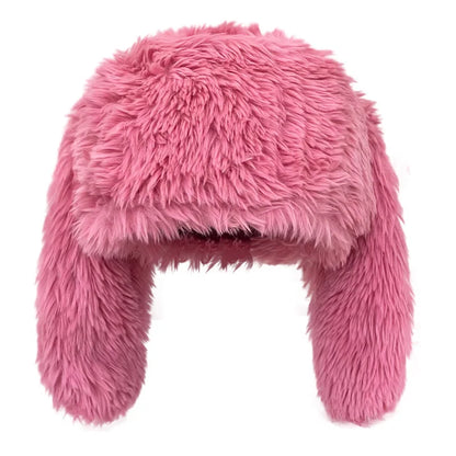 Whimsical Rabbit Ears Plush Hat Winter Warmth Ear Protection Women Beanie 🐰