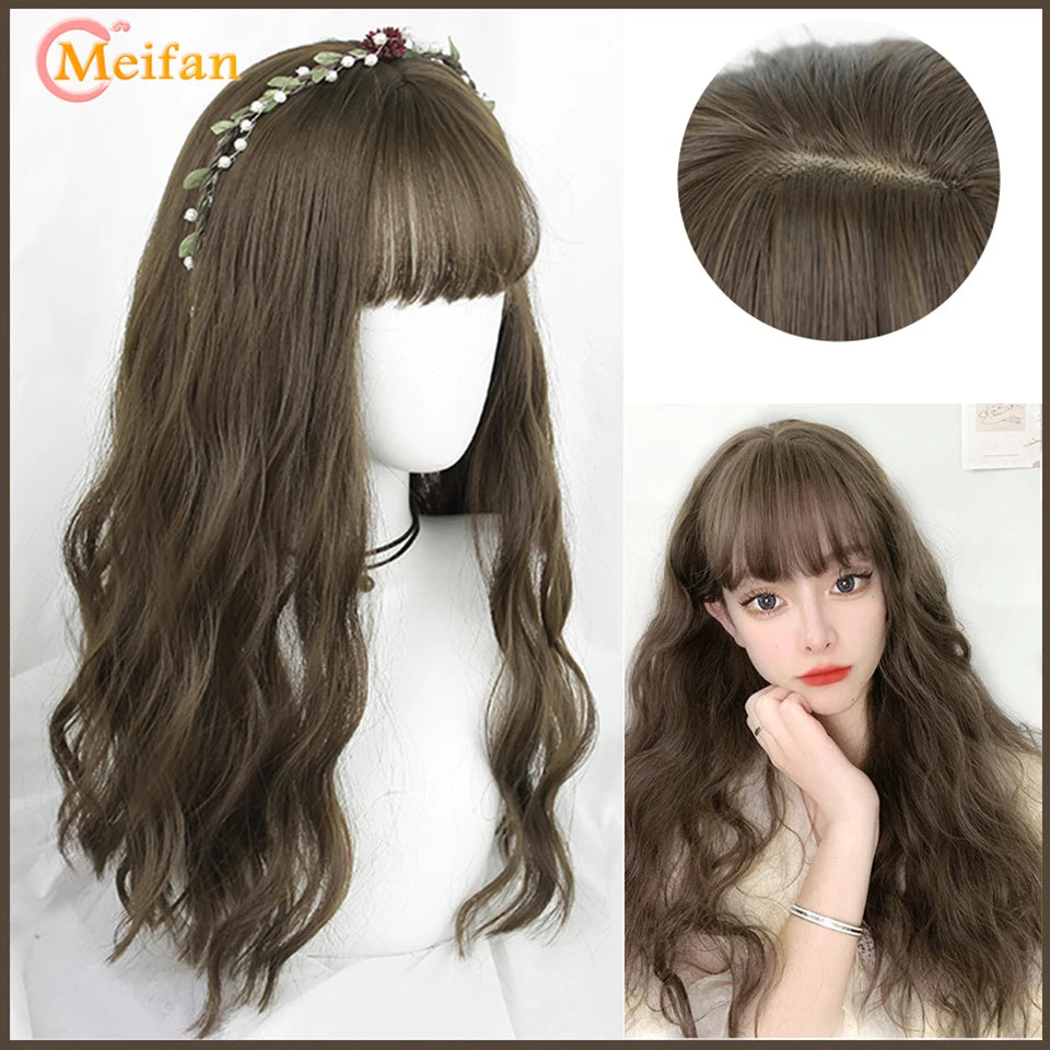 Kawaii Ombre Pink & Blonde Long Straight Wig 🎀✨ - Cute Lolita Cosplay Hair for Parties & Halloween! 🌸🖤