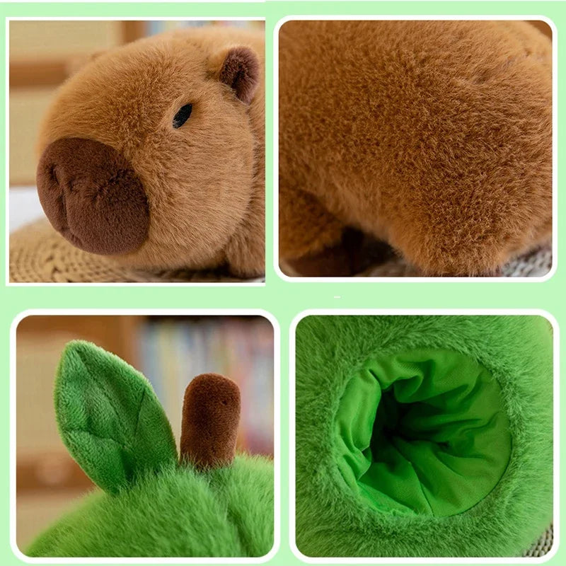Adorable Avocado Capybara Plush 🥑🐾 - Cuddly Animal Friend & Snuggly Pillow! 🌟 - Pixie Quill