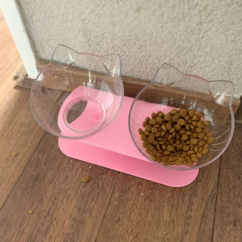 Kawaii Non-Slip Double Cat & Dog Bowl Set 🐾💕 | Adorable Feeding Station for Your Furry Friends! 🍽️🐱🐶