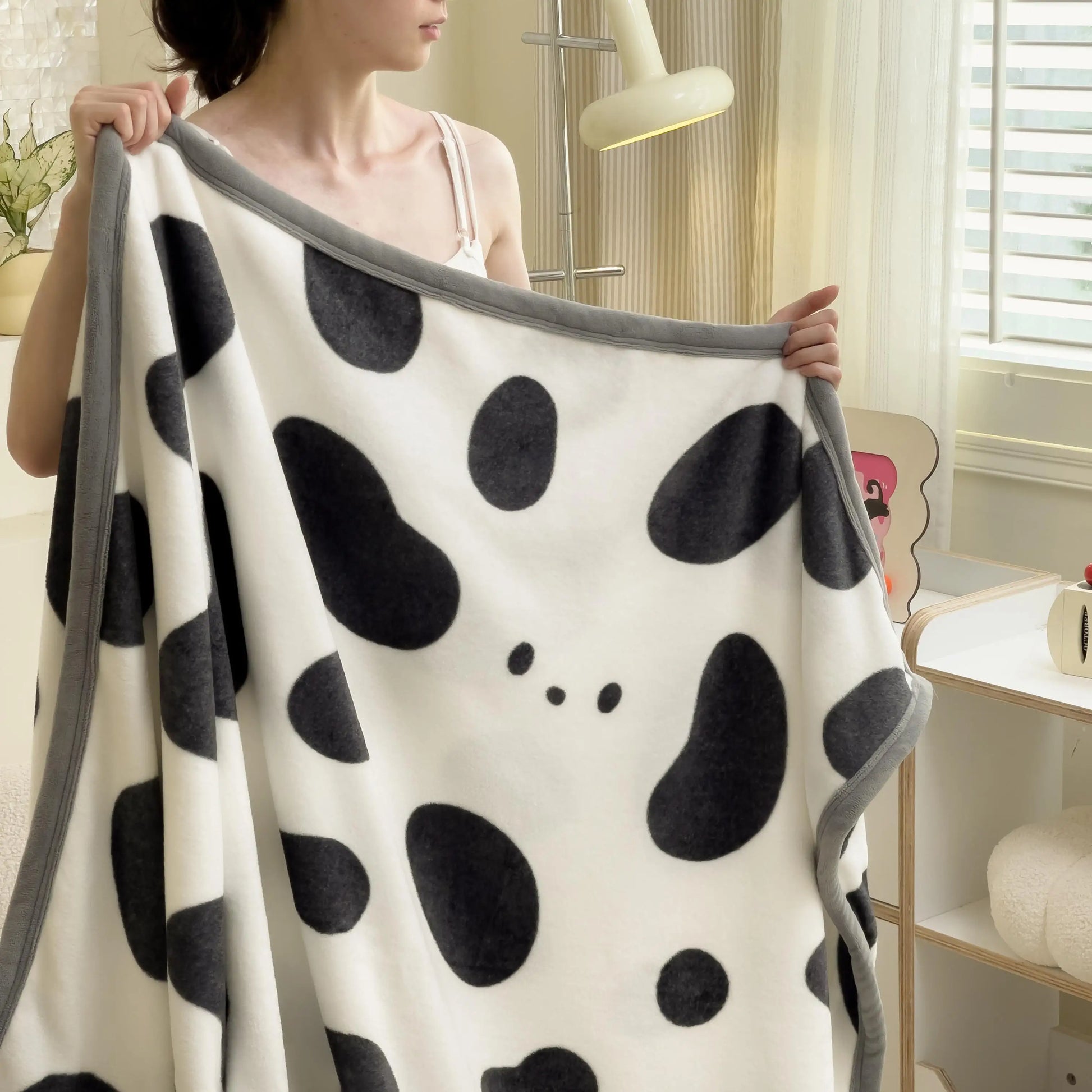 YanYangTian 2024 New Thin blanket sofa cover bedding Cute puppy print Autumn Winter warm comforter Home and decoration - Pixie Quill