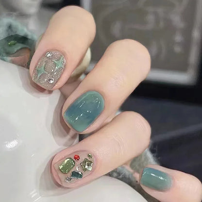 Cute Kawaii Bunny Press-On Nails 🐰✨ | 24 Pcs Full Coverage Acrylic Nail Art Set 🎨 | Reusable & Adorable Fake Nails with Tools! 💅🌸