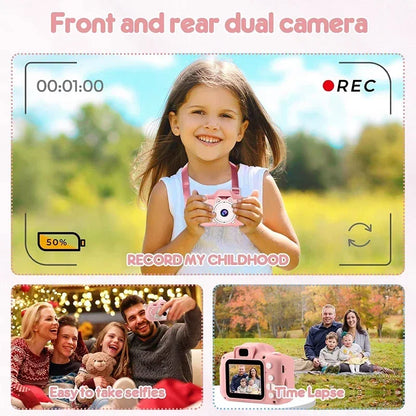 Kawaii Mini SLR Kids Camera 📸✨ - 2" HD Screen, Cute Digital Toy for Creative Adventures! 🌈🎉 Perfect Birthday & Christmas Gift! 🎁
