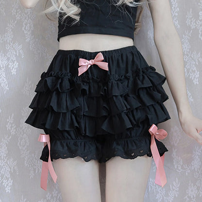 Kawaii Lace Ruffle Bloomers 🍭✨ Frilly Victorian Shorts for Playful Dress-Up & Cosplay 💖