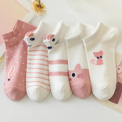 Ruffled White Socks Set 🌸👣 - 5 Pairs of Sweet Cotton Cuties for Spring & Summer! 💖 - Pixie Quill