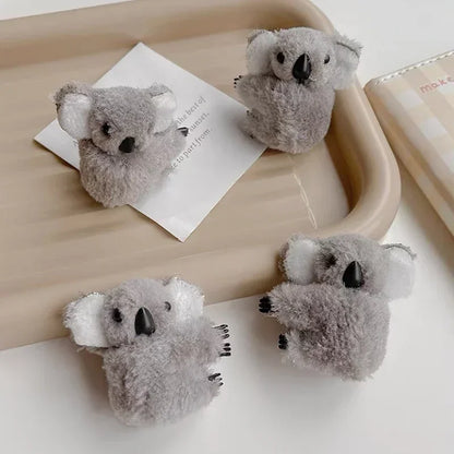 Kawaii Koala Bear Plush Hair Clips for Adorable Hairstyles 🐨✨ Cute Animal Hairpins for Women & Girls - Perfect for Daily Wear! 🎀