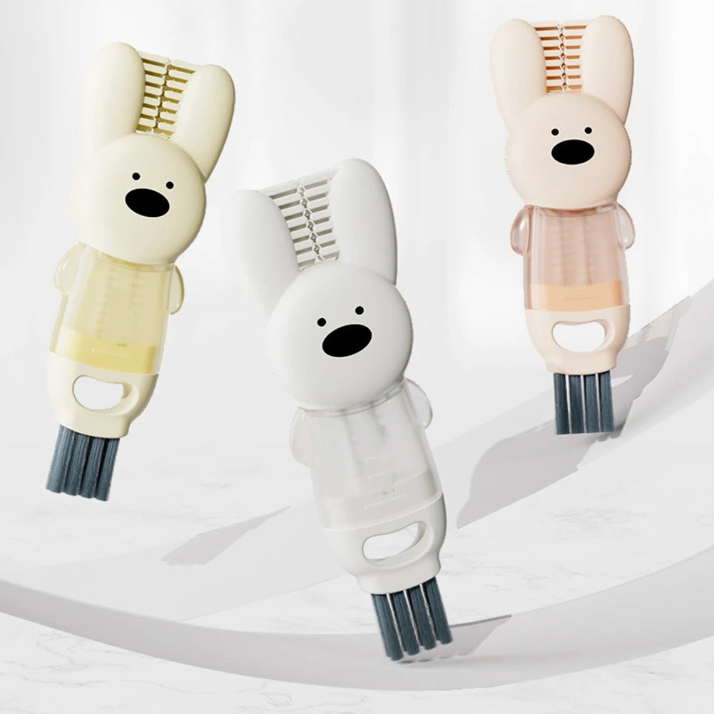 Kawaii 4-in-1 Cup Lid Cleaning Brush 🥤✨ Portable & Adorable Water Bottle Scrubber for Sparkling Clean Tumblers! 🌟💖