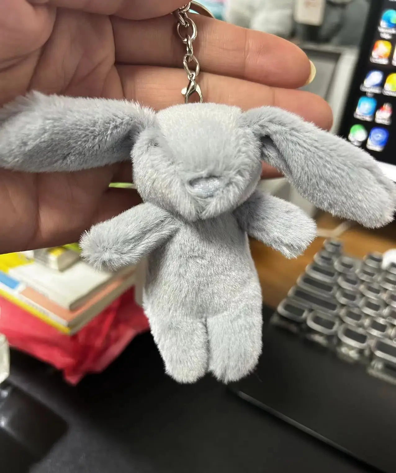 Cute Cartoon Rabbit Keychain With Pom Pom Charm And Bag Accessory 🐰💖