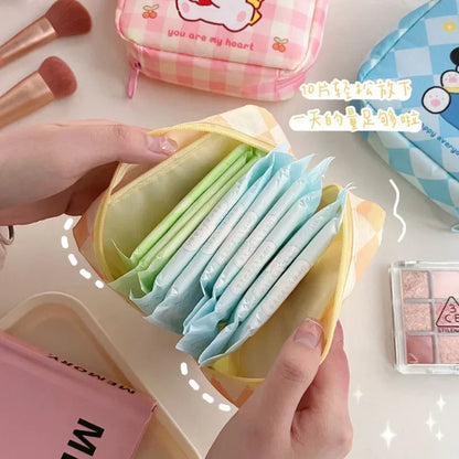 Kawaii Cartoon Cosmetic Pouch 🎀 | Mini Organizer for Makeup, Lipstick & Travel Essentials ✨