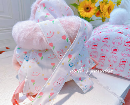 Kawaii Cozy Pet Carrier 🐾✨ | Winter Fur Collar Backpack for Cats & Puppies 🐶❄️