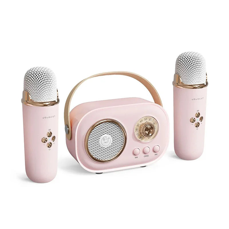 Kawaii Bluetooth Speaker 🎶 with Wireless Microphone 🎤 | Fun Karaoke 🎤 TF Card & FM Play | Perfect for Kids' Birthday Parties 🎉 | HIFI Bass & Handsfree Calling 💖