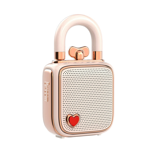 Kawaii Divoom LoveLock Mini Bluetooth Speaker 🎶✨ - Adorable Retro White Noise Sleep Aid for Cozy Bedrooms! 🛌💖