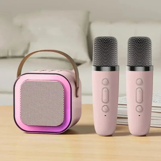 Kawaii K12 Bluetooth Karaoke Speaker 🎤✨ | Portable Mini Wireless Audio with Microphone for Family Fun & Singing Parties! 🎶💖