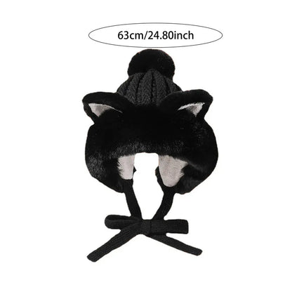 Kawaii Fox Ear Plush Hat 🦊❄️ Cozy Winter Warmth for Ladies!