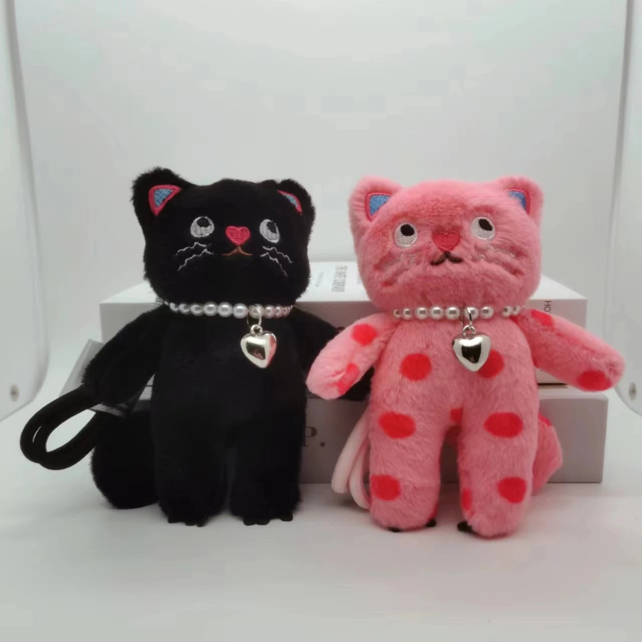 Pink Cat Plush Keychain Charm For Bags And Keys 15cm 🐱🎀
