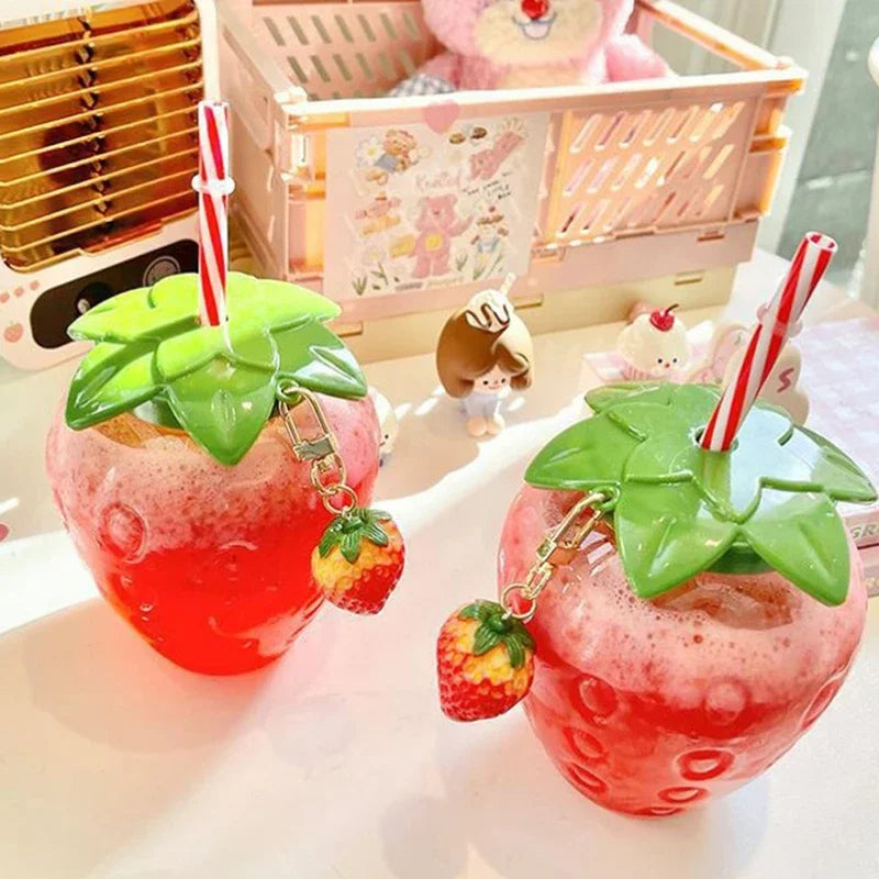 🍓 Berry Bliss Bottle! 🌈 500ml Fun Straw Drinkware for Sipping Delight 🍹 - Pixie Quill