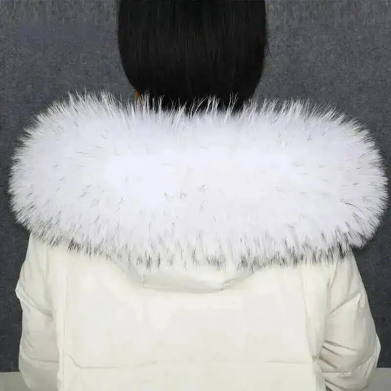 Lux Raccoon Fur Collar Scarf For Women 🧣 Warm Winter Essential