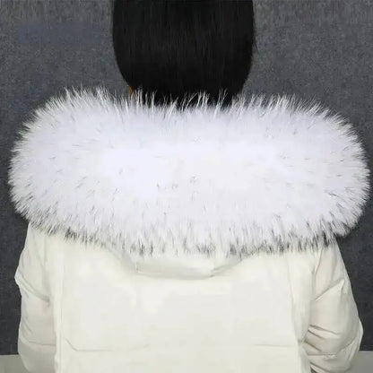 Lux Raccoon Fur Collar Scarf For Women 🧣 Warm Winter Essential