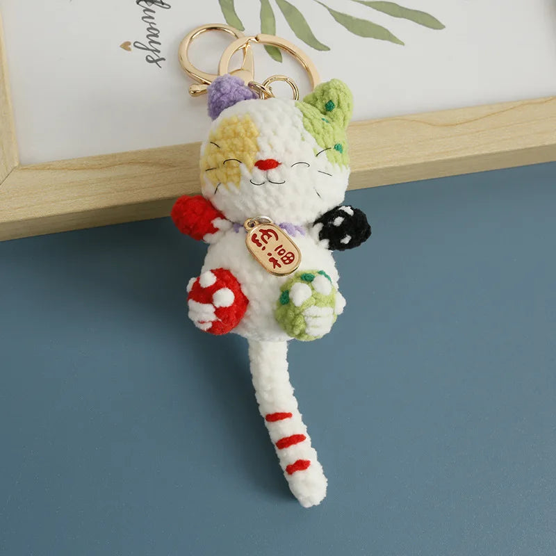 Handmade Kitten Crochet Keychain Cute Cat Charm For Keys And Bags Gift 🐱💖