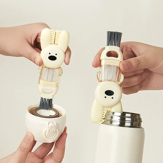 Kawaii 4-in-1 Cup Lid Cleaning Brush 🥤✨ Portable & Adorable Water Bottle Scrubber for Sparkling Clean Tumblers! 🌟💖