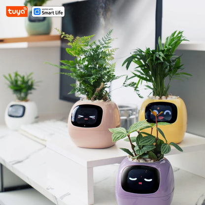Kawaii Tuya Ivy Smart Planter 🌱✨ - 49 Adorable Expressions & 7 Smart Sensors for Effortless Plant Care! 🌼💖