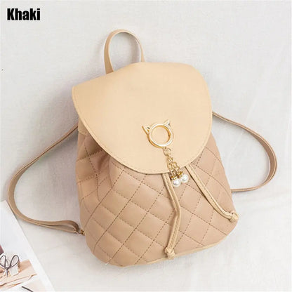 Kawaii Mini Backpack 🐾✨ | Adorable PU Leather Drawstring Bag for Girls 🎒💖 | Cute Casual Bookbag for Students 🌈
