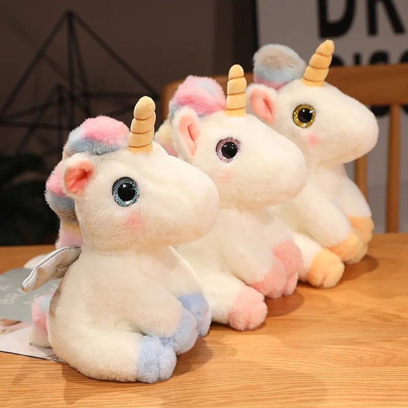 Colorful Unicorn Plush Toy 25cm Cute Cartoon Soft Stuffed Doll Gift For Kids CE Certified 🦄🧸✨