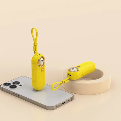 Kawaii 5000mAh Mini Power Bank 🌈 Cute Cartoon Design with Built-in Cable for Universal Phones 📱✨