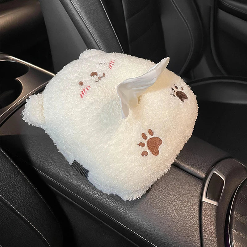 lush Penguin & Polar Bear Tissue Box Holder 🐧🧊 - Kawaii Car Napkin Organizer & Cute Animal Décor for Your Auto! 🎉
