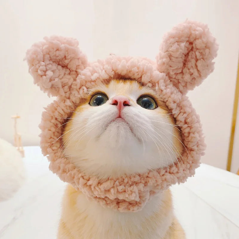 Adorable Feline Fantasy 🐾💖 Bear Plush Pet Hat for Purrfect Cosplay Fun!
