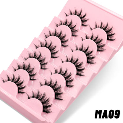 Manga Lashes 3D Natural Fluffy Cross Wispy Eyelashes 😺✨