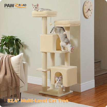 Cactus Cat Tower 133cm Indoor Cat Tree With 2 Perches 2 Condos 🐱🌵